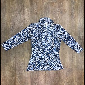 Leopard print wrap top